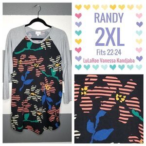 LuLaRoe Randy 2XL Floral NEW